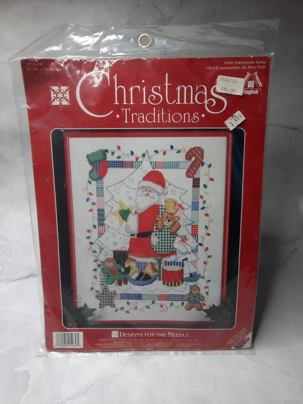Designs For The Needle Christmas Traditions Cross Stitch Kit Patchwork Santa